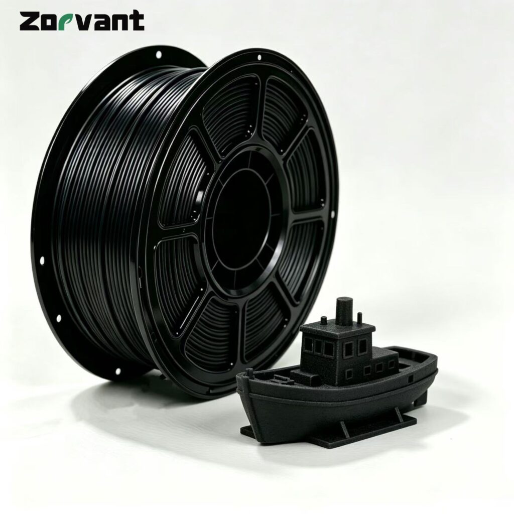 Wholesale Bulk Matte Black PLA 3D Filament 1.75mm, Factory Supply for FDM Prototyping and Custom